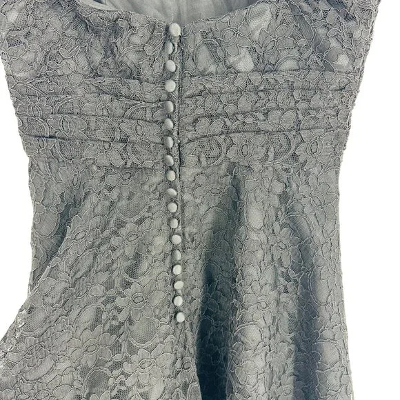 Mori Lee Madeline Gardner Black Lace Sleeveless Convertible Mini Dress Size 14 - Picture 6 of 12